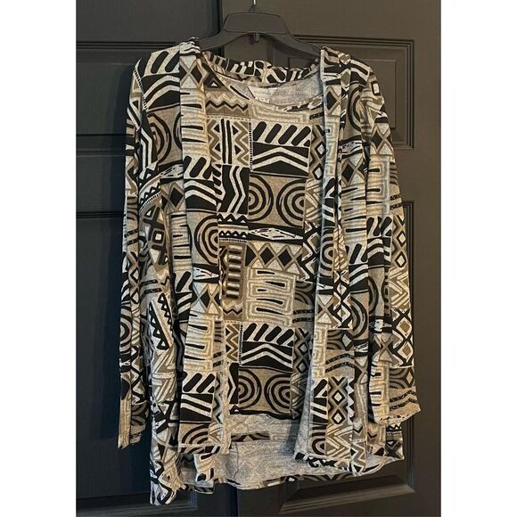 MULTIPLES Women's Long Sleeves Open Front Jacket and Tank Two-Piece Set - Picture 3 of 7